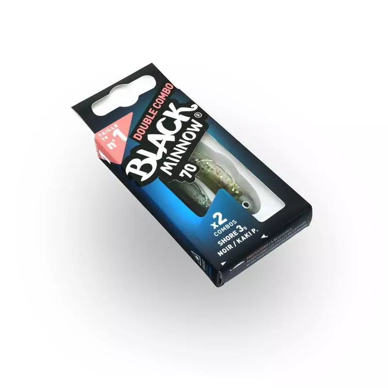 ARTIFICIALE MORBIDA MONTATA FIIISH DOUBLE COMBO BLACK MINNOW 70 4 ARTIFICIALE MORBIDA MONTATA FIIISH DOUBLE COMBO BLACK MINNOW 70 - immagine 2