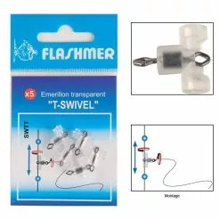 CLIP TRASPARENTE FLASHMER T-SWIVEL - PACCHETTO DI 50