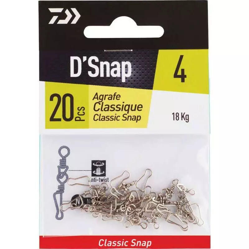 GIRELLA MOSCHETTONE DAIWA - PACCHETTO DI 20 3 GIRELLA MOSCHETTONE DAIWA - PACCHETTO DI 20