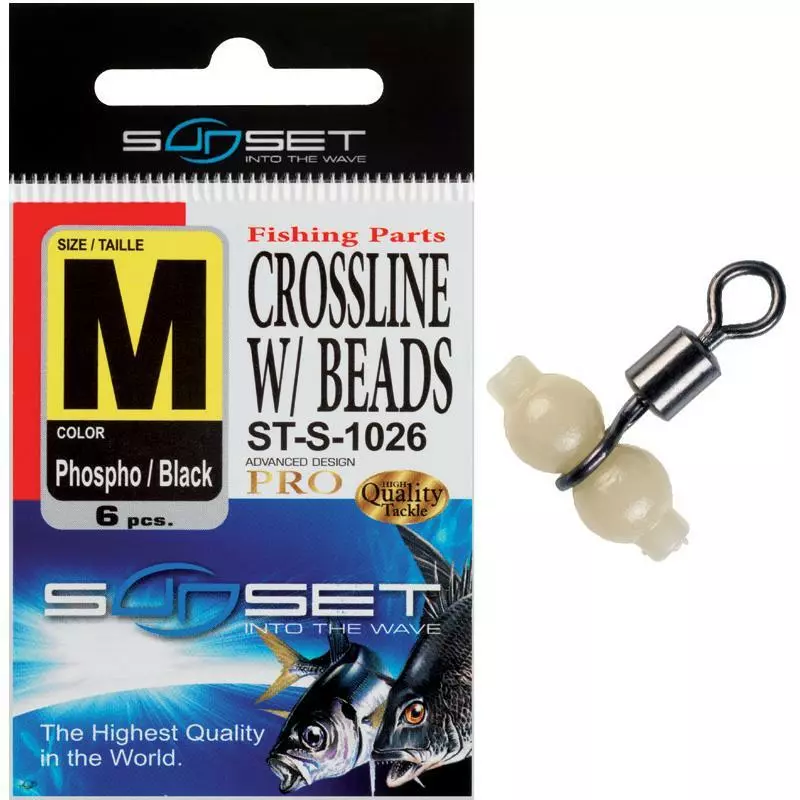 GIRELLA ROTATORIO MARE SUNSET CROSSLINE W / BEADS ST-S-1026 - PACCHETTO DI 6 3 GIRELLA ROTATORIO MARE SUNSET CROSSLINE W / BEADS ST-S-1026 - PACCHETTO DI 6