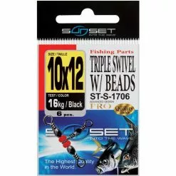 GIRELLA ROTATORIO MARE SUNSET TRIPLE SWIVEL W / BEADS ST-S-1706