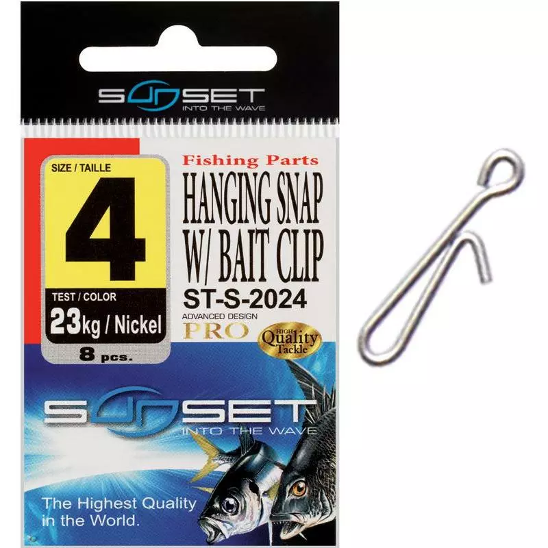 GRAFFETTA MARE SUNSET HANGING SNAP W / BAIT CLIP ST-S-2024 - PACCHETTO DI 8 3 GRAFFETTA MARE SUNSET HANGING SNAP W / BAIT CLIP ST-S-2024 - PACCHETTO DI 8