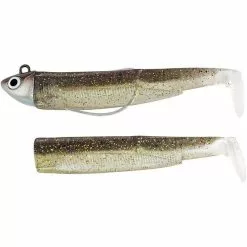 KIT ARTIFICIALE MORBIDO MONTATO FIIISH COMBO BLACK MINNOW 70 + TESTE PIOMBATE SEARCH