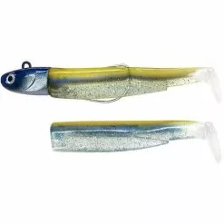 KIT ARTIFICIALE MORBIDO MONTATO FIIISH COMBO BLACK MINNOW 90 + TESTE PIOMBATE EXTRA DEEP